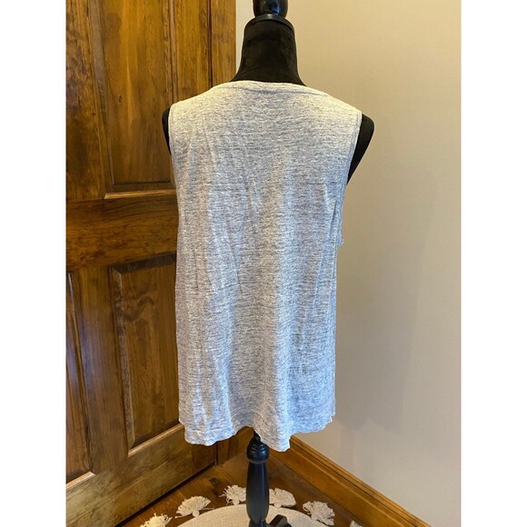 J. Crew Womens Tank Top Shirt Textured Gray Plus Size 1X  Summer Travel  J.Crew - Picture 6 of 9